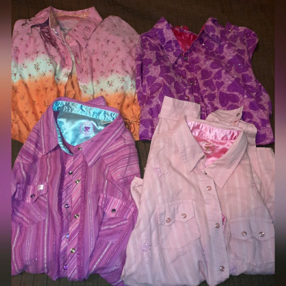 Lot of four Twenty X Western rodeo Shirts size extra large